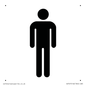 DV747: male toilet symbol only - toilet door sign