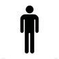 DV747: male toilet symbol only - toilet door sign
