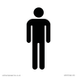 DV747: male toilet symbol only - toilet door sign