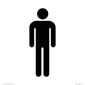 DV747: male toilet symbol only - toilet door sign