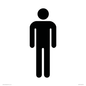 DV747: male toilet symbol only - toilet door sign