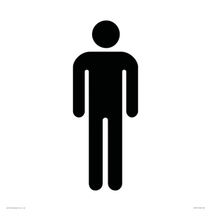 DV747: male toilet symbol only - toilet door sign