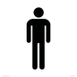 DV747: male toilet symbol only - toilet door sign