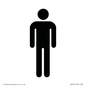 DV747: male toilet symbol only - toilet door sign