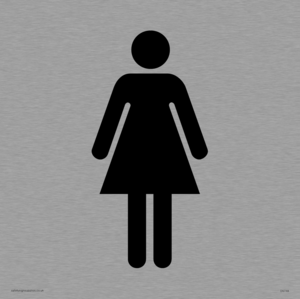 DV748: female toilet symbol only - toilet door sign