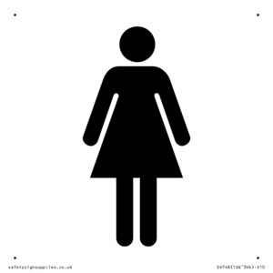DV748: female toilet symbol only - toilet door sign