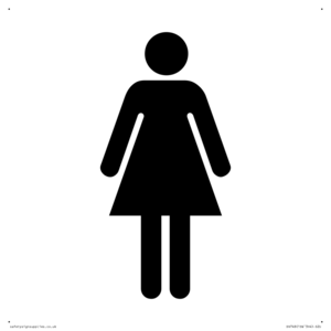 DV748: female toilet symbol only - toilet door sign