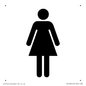 DV748: female toilet symbol only - toilet door sign