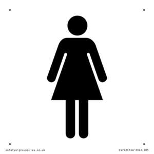 DV748: female toilet symbol only - toilet door sign