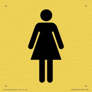 DV748: female toilet symbol only - toilet door sign