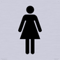 DV748: female toilet symbol only - toilet door sign