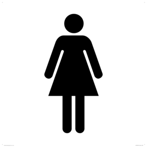 DV748: female toilet symbol only - toilet door sign
