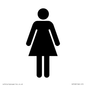 DV748: female toilet symbol only - toilet door sign