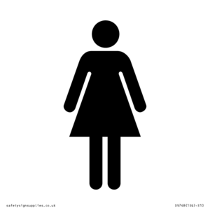 DV748: female toilet symbol only - toilet door sign