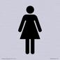 DV748: female toilet symbol only - toilet door sign
