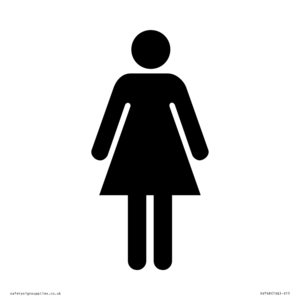DV748: female toilet symbol only - toilet door sign