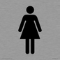 DV748: female toilet symbol only - toilet door sign