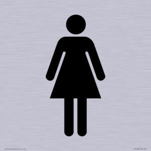 DV748: female toilet symbol only - toilet door sign