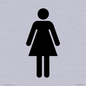 DV748: female toilet symbol only - toilet door sign