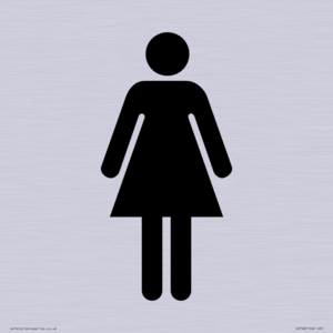 DV748: female toilet symbol only - toilet door sign