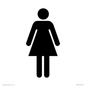DV748: female toilet symbol only - toilet door sign