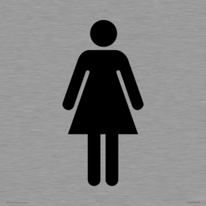 DV748: female toilet symbol only - toilet door sign