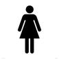 DV748: female toilet symbol only - toilet door sign