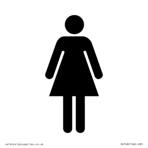 DV748: female toilet symbol only - toilet door sign