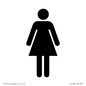 DV748: female toilet symbol only - toilet door sign