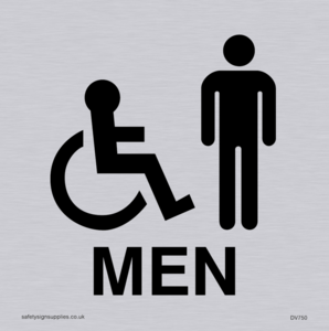 DV750: men - toilet door sign