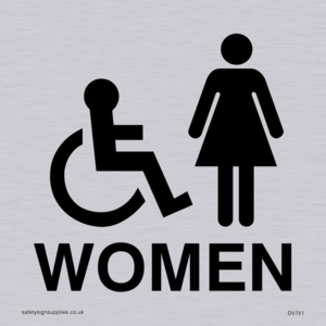 DV751: women - toilet door sign