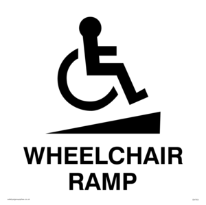 DV753: wheelchair ramp disability sign