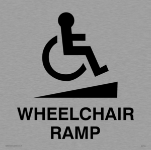 DV753: wheelchair ramp disability sign