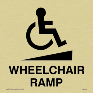 Paralysed Ramp Sign DV753: wheelchair ramp disability sign – Viking Signs