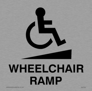 DV753: wheelchair ramp disability sign