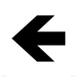 DV759: straight arrow only sign
