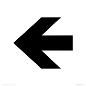 DV759: straight arrow only sign