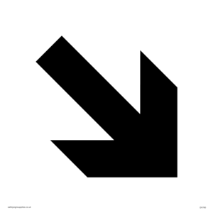 DV760: diagonal arrow only sign