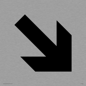 DV760: diagonal arrow only sign