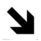 DV760: diagonal arrow only sign