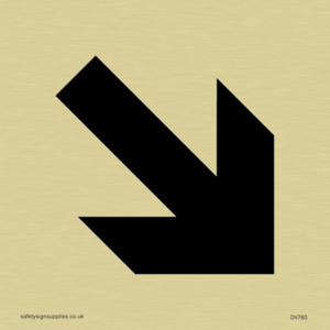 DV760: diagonal arrow only sign