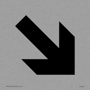 DV760: diagonal arrow only sign