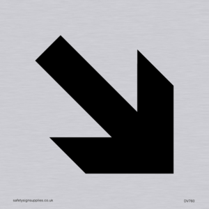 DV760: diagonal arrow only sign