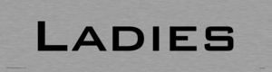 DV762: ladies - toilet door sign