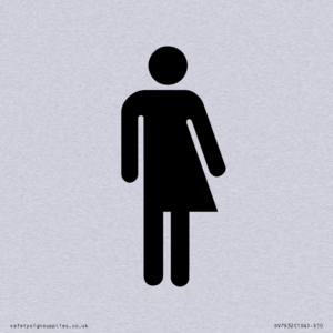 DV7632: Non-gender specific / Gender neutral toilet symbol in positive black