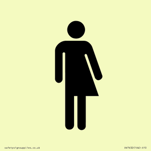 DV7632: Non-gender specific / Gender neutral toilet symbol in positive black
