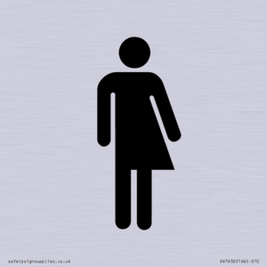 DV7632: Non-gender specific / Gender neutral toilet symbol in positive black