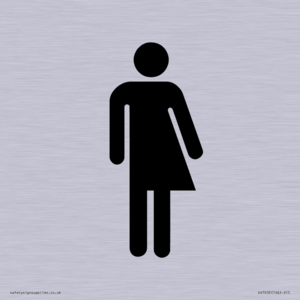 DV7632: Non-gender specific / Gender neutral toilet symbol in positive black