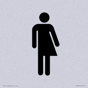 DV7632: Non-gender specific / Gender neutral toilet symbol in positive black