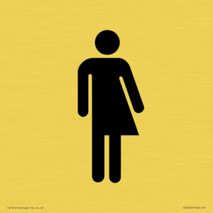 DV7632: Non-gender specific / Gender neutral toilet symbol in positive black